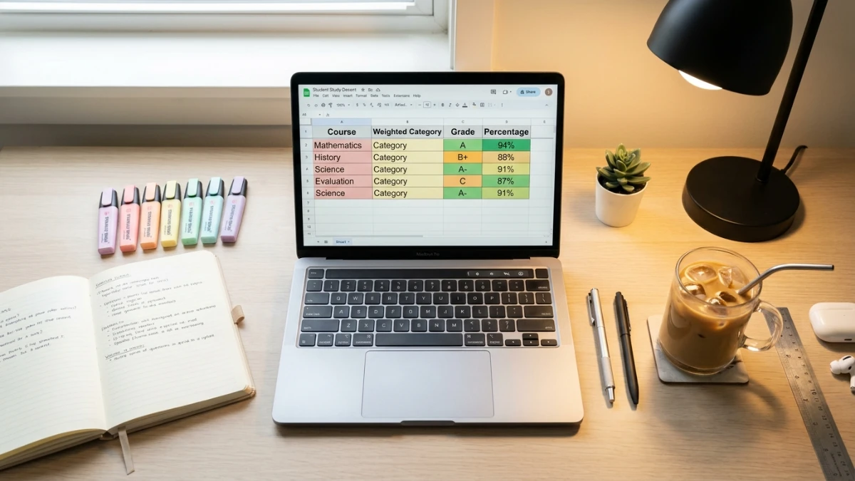 Semester Grade Calculator: Weighted Categories, Letter Grades & What-Ifs